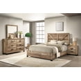 thumbnail image 1 of Kings Brand Furniture Biloxi Farmhouse Classic 4-Piece Bedroom Set - Bed Frame with Headboard, Dresser, Mirror and Nightstand (King Size), 1 of 5