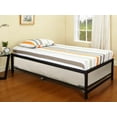 Kings Brand Furniture Black Metal Twin Size Day Bed (Daybed) Frame with Roll Out Trundle