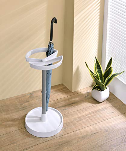 Kings Brand Furniture - Bromna Umbrella Stand Rack, Free Standing Umbrella Holder, White
