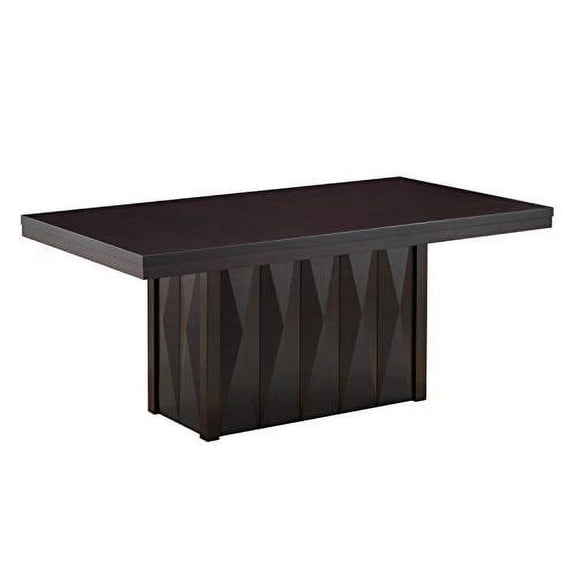 Kings Brand Furniture Cappuccino Finish Wood Modern Rectangular Dining Room Table