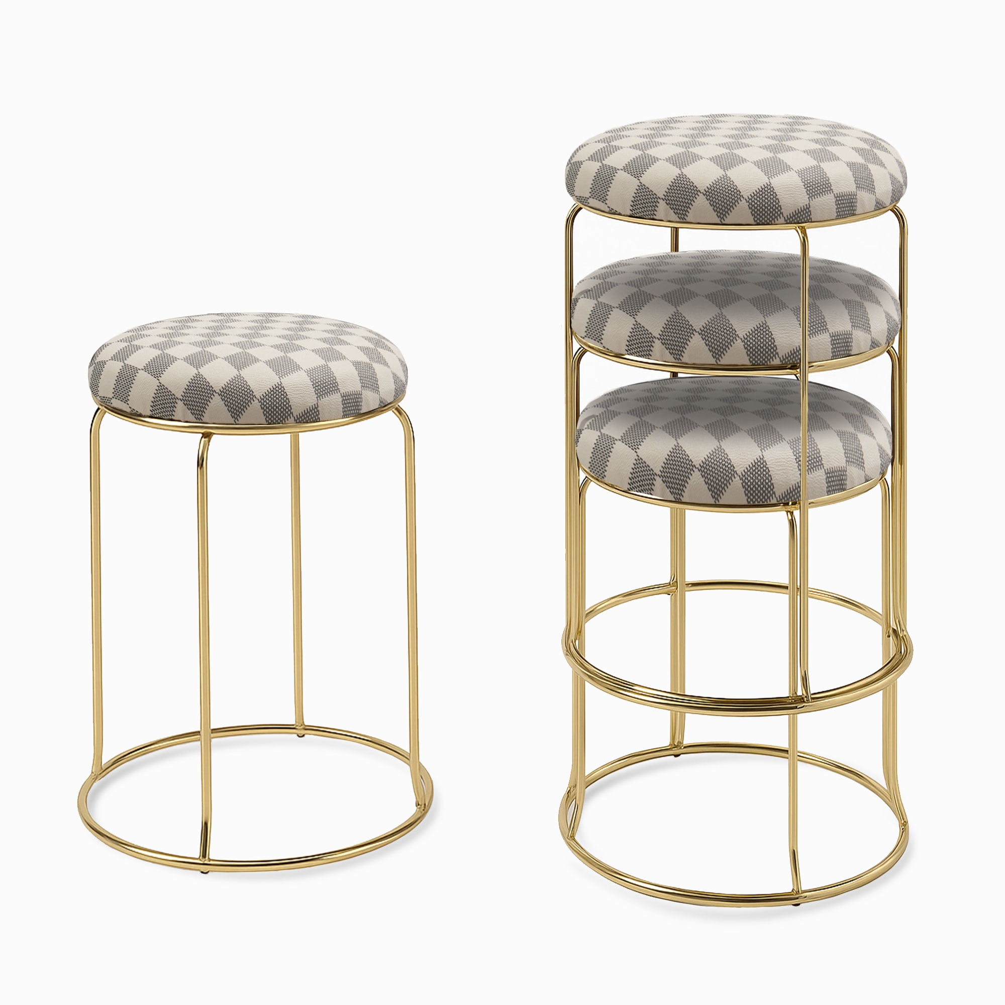 Kings Brand Furniture Carmilla Upholstered Counter Height Stool ...