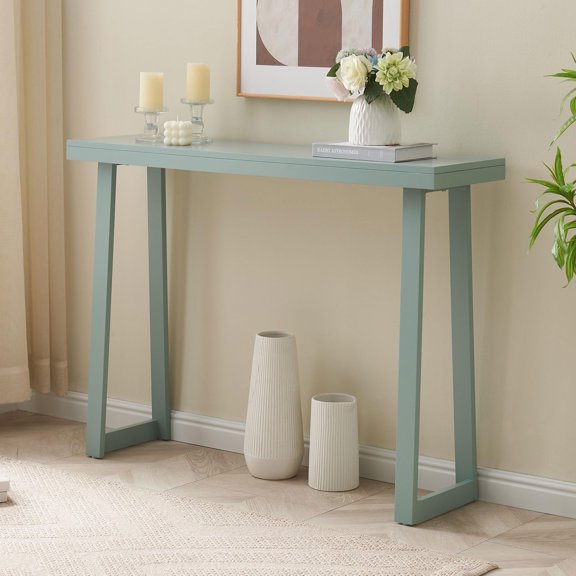 Kings Brand Furniture Claude Narrow Console Table Perfect for Sofa Table, Entryway Table for Hallway (Ice Blue)
