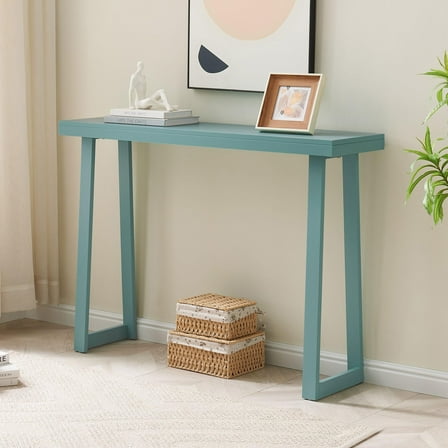 Kings Brand Furniture Claude 36-Inch Console Entryway Table, Narrow Sofa Table for Behind Couch, Hallway, Bedroom, Living Room, Foyer, Teal