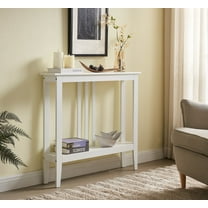 Kings Brand Furniture White Console Table – Entryway, Hallway & Living Room Storage with Lower Shelf