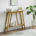 thumbnail image 1 of Kings Brand Furniture - Console Table, Narrow Sofa Table with Storage Shelf for Hallway, Front Hall, Entryway, Living Room (Honey Mustard), 1 of 5