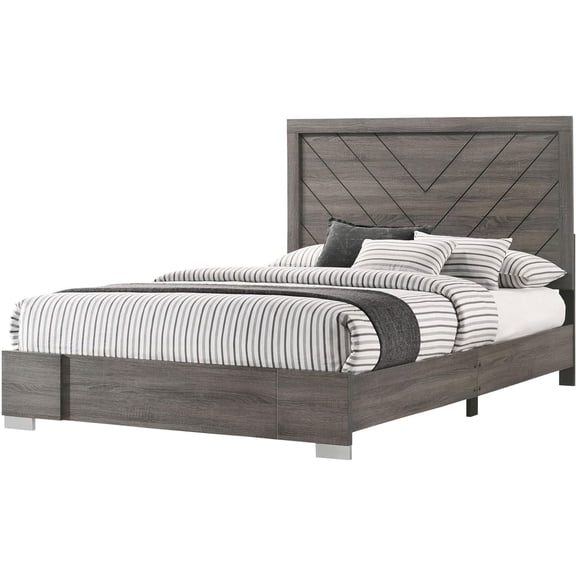 Kings Brand Furniture – Edmond Wood Bed (Queen Size)