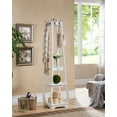 thumbnail image 1 of Kings Brand Furniture Entryway Coat Rack with 3 Shelves, 8 Hooks, 1 Drawer, White, 1 of 3