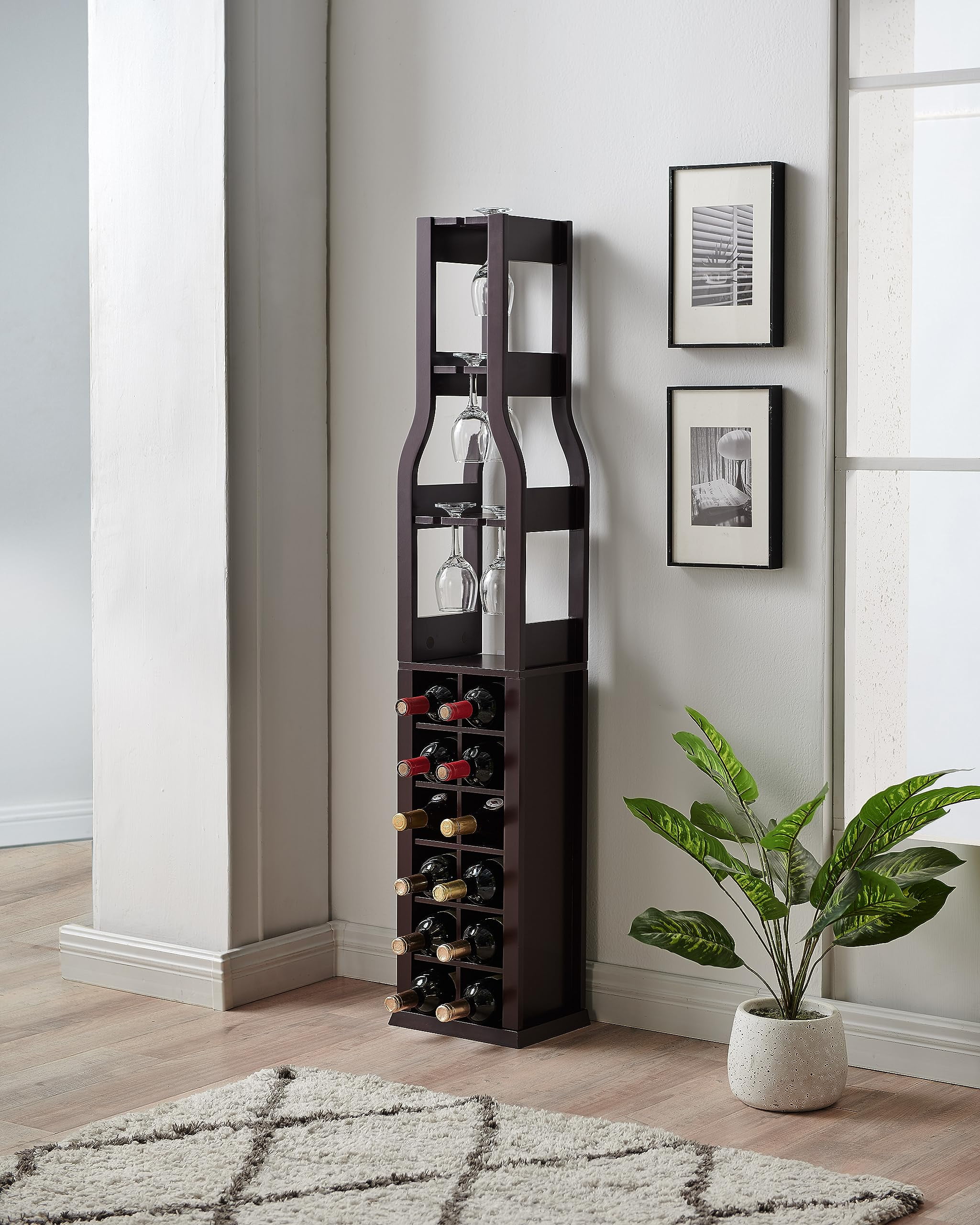 Kings Brand Furniture Freestanding Floor Wine Rack 12 Bottle Wine