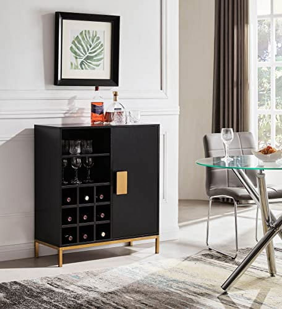 Kings Brand Furniture Grant Buffet Bar Liquor with Wine Rack