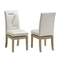 thumbnail image 1 of Kings Brand Furniture - Hillsdale Upholstered Swivel Dining Chairs, White/Gold, Set of 2, 1 of 3