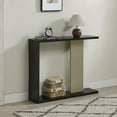 thumbnail image 1 of Kings Brand Furniture Indio Side Console Table - Aesthetic Sofa Table (Black with Lemon Pepper), 1 of 6