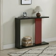 thumbnail image 1 of Kings Brand Furniture Indio Side Console Table - Aesthetic Sofa Table (Black with Red), 1 of 6
