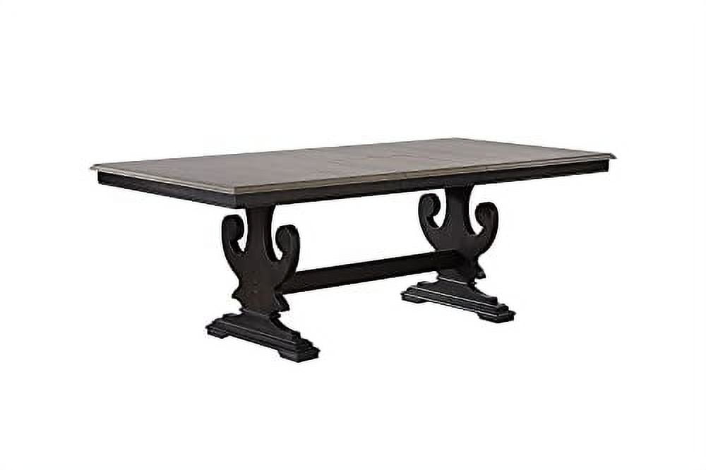 Kings Brand Furniture Kearny Extendable Wood Trestle Dining Room