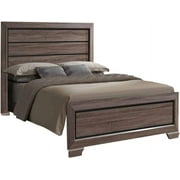 Kings Brand Furniture - Kerry Wood King Size Bed, Brown