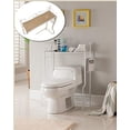 thumbnail image 1 of Kings Brand Furniture Metal Over the Toilet Bathroom Rack with Magazine Holder, White, 1 of 6
