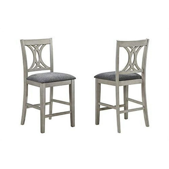 Kings Brand Furniture - Murdo Wash White Counter Height Dining Stools Chairs, Set of 2