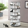 thumbnail image 1 of Kings Brand Furniture Revolving Shoe Rack, Spinning Shoe Rack Tower, 360° Revolving Shoe Storage Organizer for Closet Entryway Bedroom Hallway (White, 7-Tier), 1 of 6