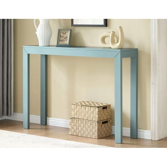 Kings Brand Furniture Russel Console Table - Modern Entryway Sofa Table, Behind The Couch, Hallway, Living Room, Teal