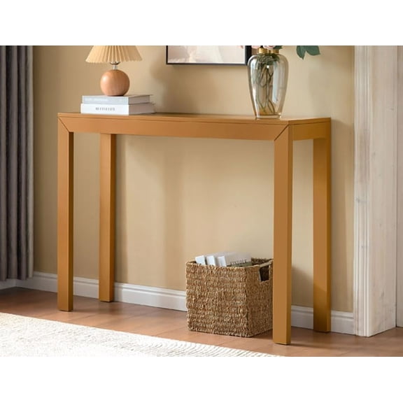 Kings Brand Furniture Russel Console Table - Modern Entryway Sofa Table, Behind The Couch, Hallway, Living Room, Honey Mustard