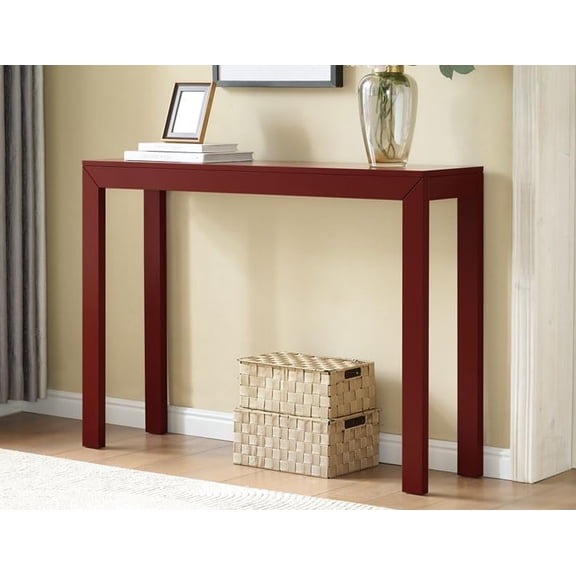 Kings Brand Furniture Russel Console Table - Modern Entryway Sofa Table, Behind The Couch, Hallway, Living Room, Red