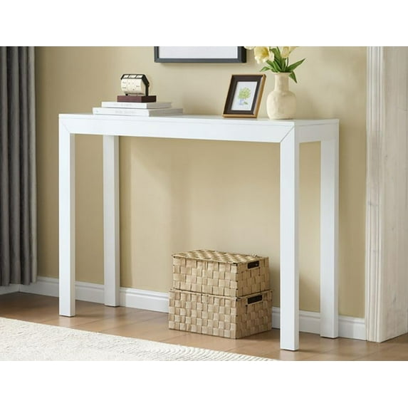 Kings Brand Furniture Russel Console Table - Modern Entryway Sofa Table, Behind The Couch, Hallway, Living Room, White