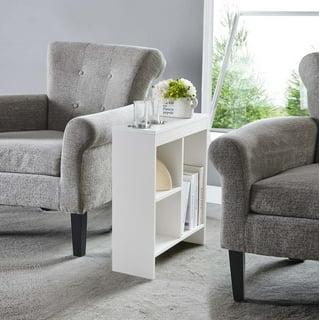 Kings Brand Furniture Librería de madera con 4 estantes con acabado blanco