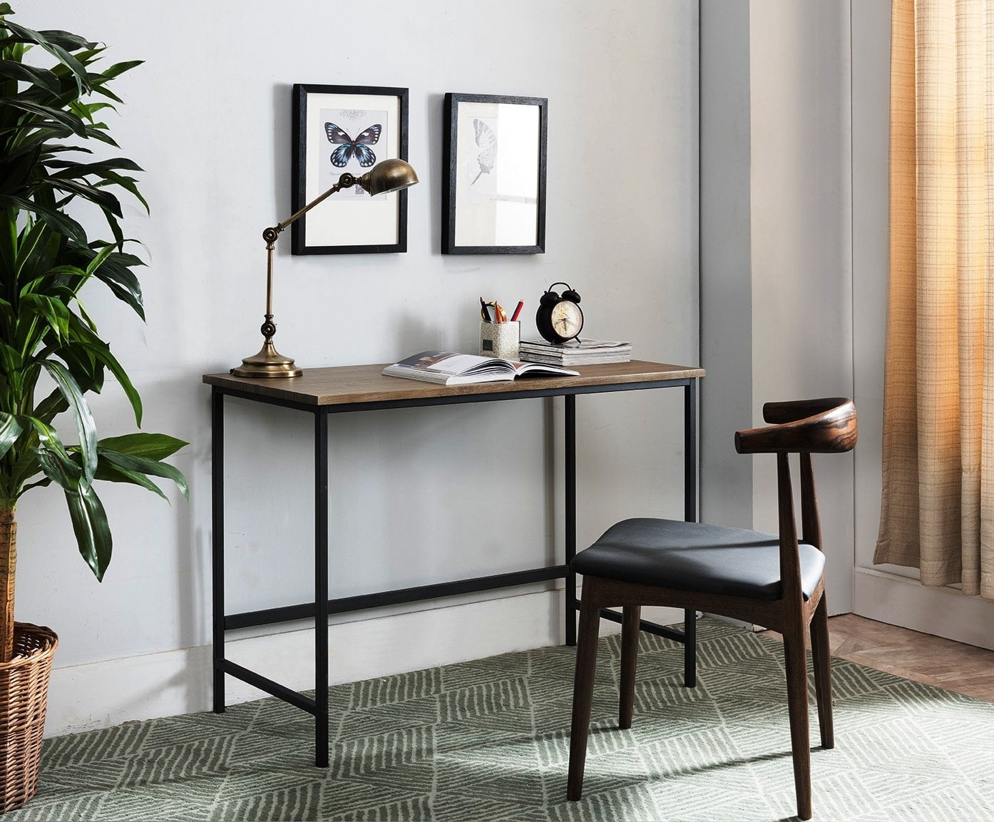 Kings Brand Furniture Twain Black & Gray Writing/Laptop Desk ...