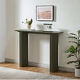 thumbnail image 1 of Kings Brand Furniture Varenne Console Table – Contemporary Rectangular Wood Entryway Table with Fluted Architectural Legs, Slim Design for Hallway, Foyer, or Living Room (Caviar), 1 of 3