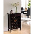 thumbnail image 1 of Kings Brand Furniture Wood Buffet Wine Rack Cabinet with Drawer, Dark Cherry, 1 of 4