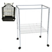 Kings Cages ES8 Metal Bird Cage Stand 25X21X34 (Single Stand) Color: Black