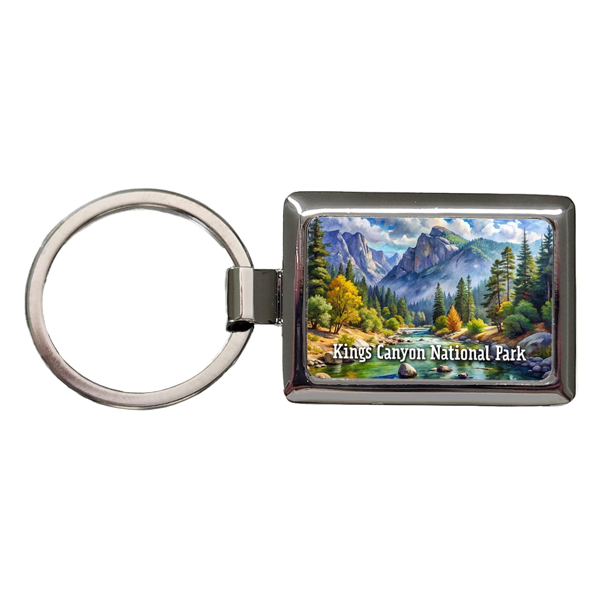 Ca Keychain Retangular Kings Canyon National Park California Metal Rectangle Keychain ...