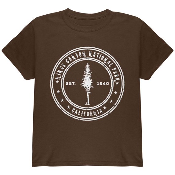 Kings Canyon National Park Youth T Shirt Brown YMD