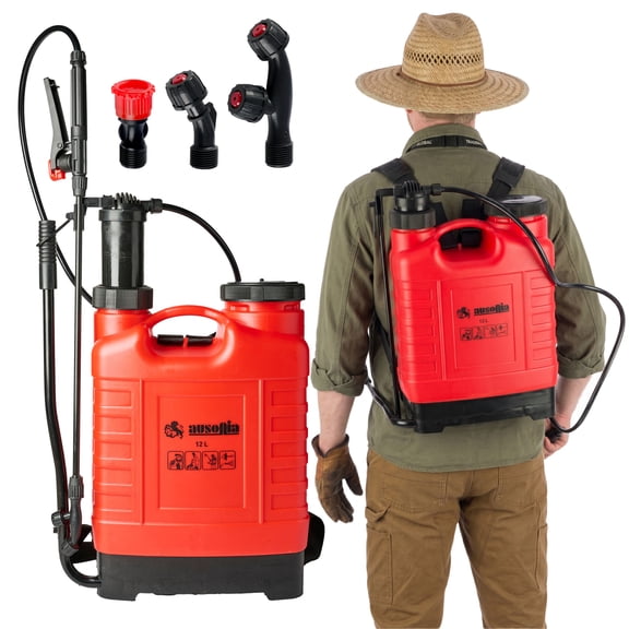 Kings County Tools 12L/3.17Gal Manual Pump Backpack Sprayer with 3 Spray Nozzles