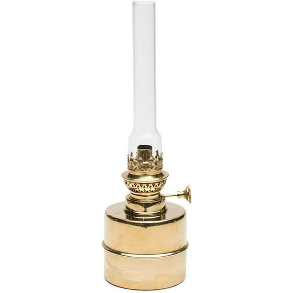 Kings County Tools 13" Extra-Bright Oil Lamp | Narrow Glass Chimney | Modern Design | Solid Copper Filling Funnel
