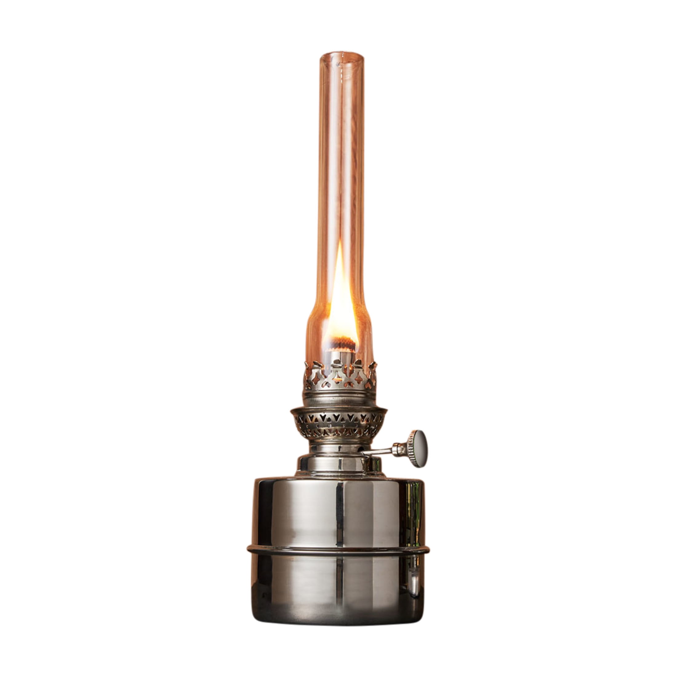 Kings County Tools 13” Nickel Oil Lamp - Extra-Bright Hurricane Lantern