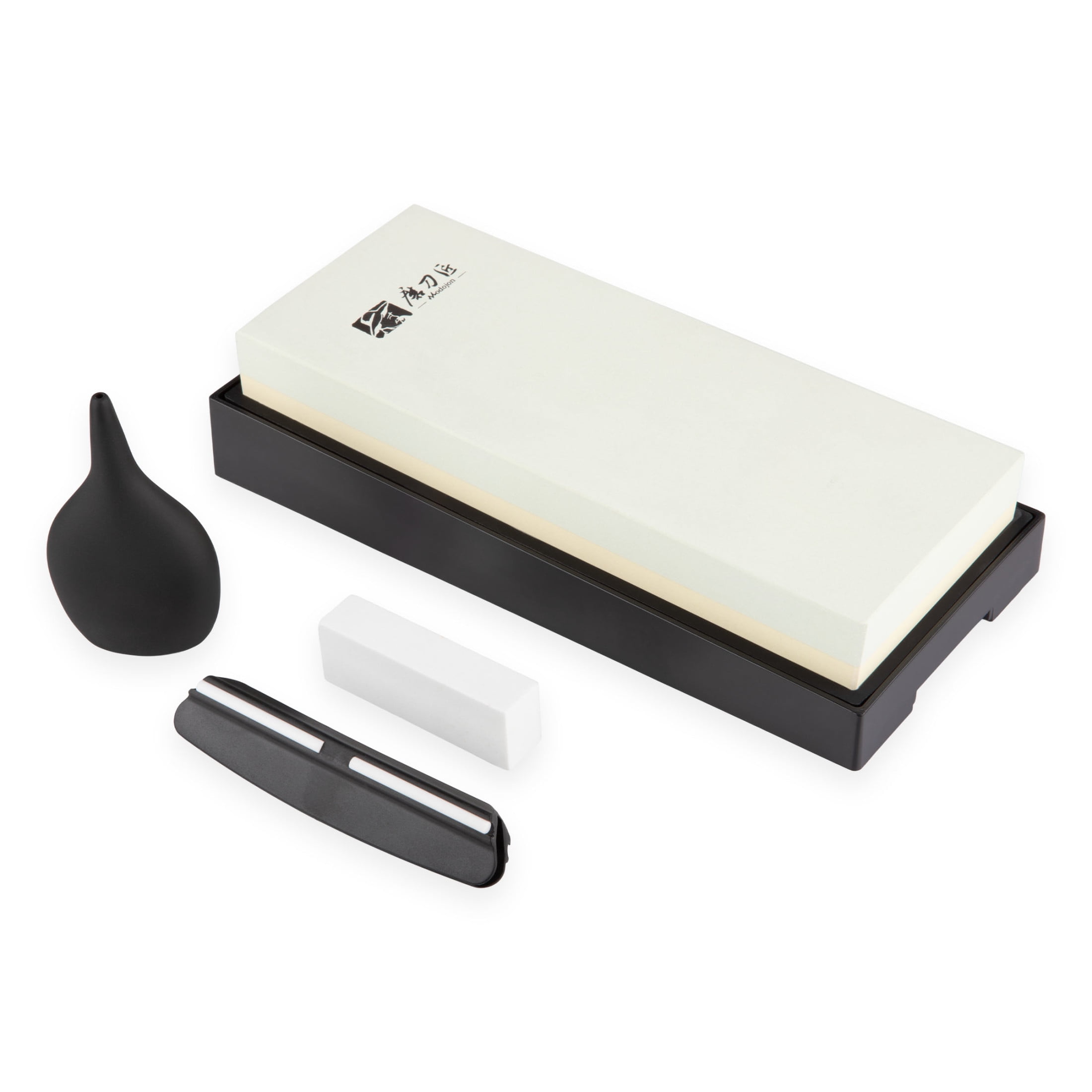 Kings County Tools 5-Piece Knife Sharpener Kit with Dual 6000 / 1000 Grit Whetstone and Nonslip Base
