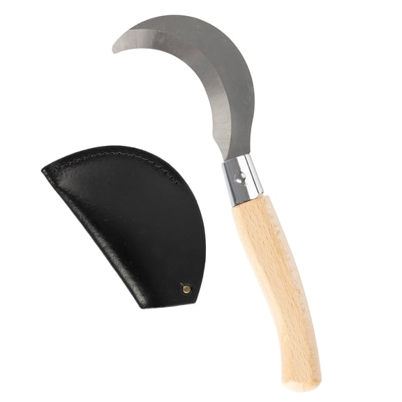 Kings County Tools 8 Pruning Knife Hand Sickle Garden Tool with Curved Stainless Steel Blade