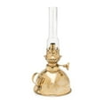 thumbnail image 1 of Kings County Tools 9” Tall Brass Antique-Style Oil Lamp - Extra-Bright Antique Hurricane Lantern, 1 of 5