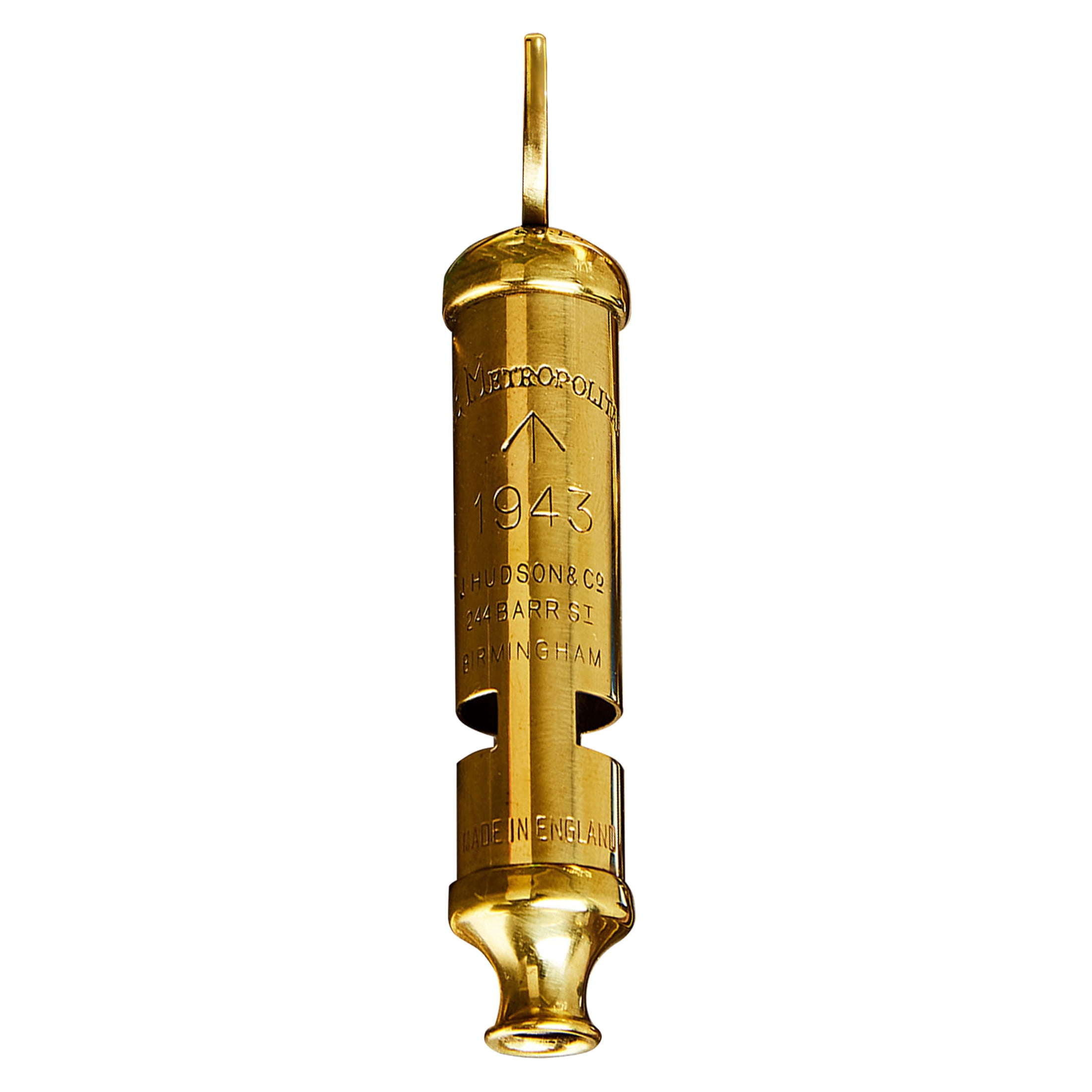 Kings County Tools Authentic London Police and WWII-Era Brass Whistle