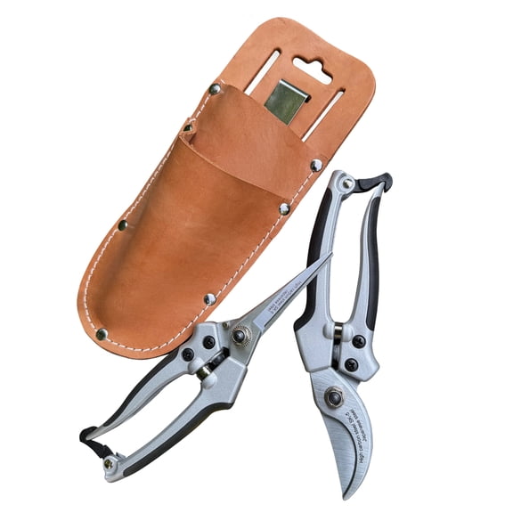 Kings County Tools Bypass Pruning Shears for Gardening and Straight Garden Scissors with Sheath