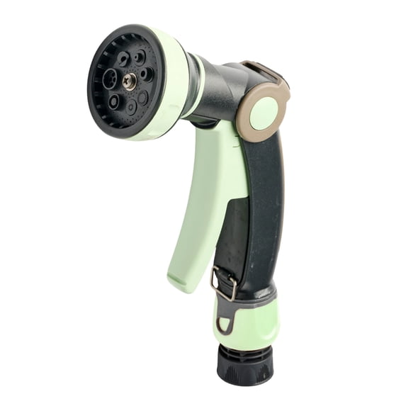 Kings County Tools Garden Hose Nozzle Sprayer with 8 Spray Patterns and Quick Connector (Mint/Black)
