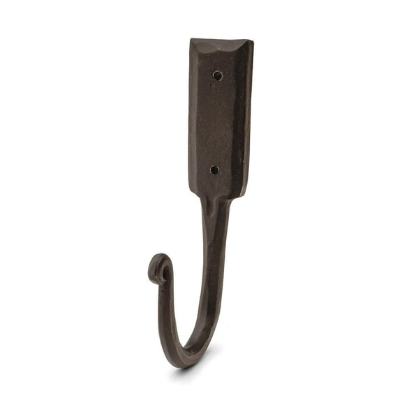 Kings County Tools Heavy Duty Wall Hook - Large 6.5” Rustic Iron Coat Hook