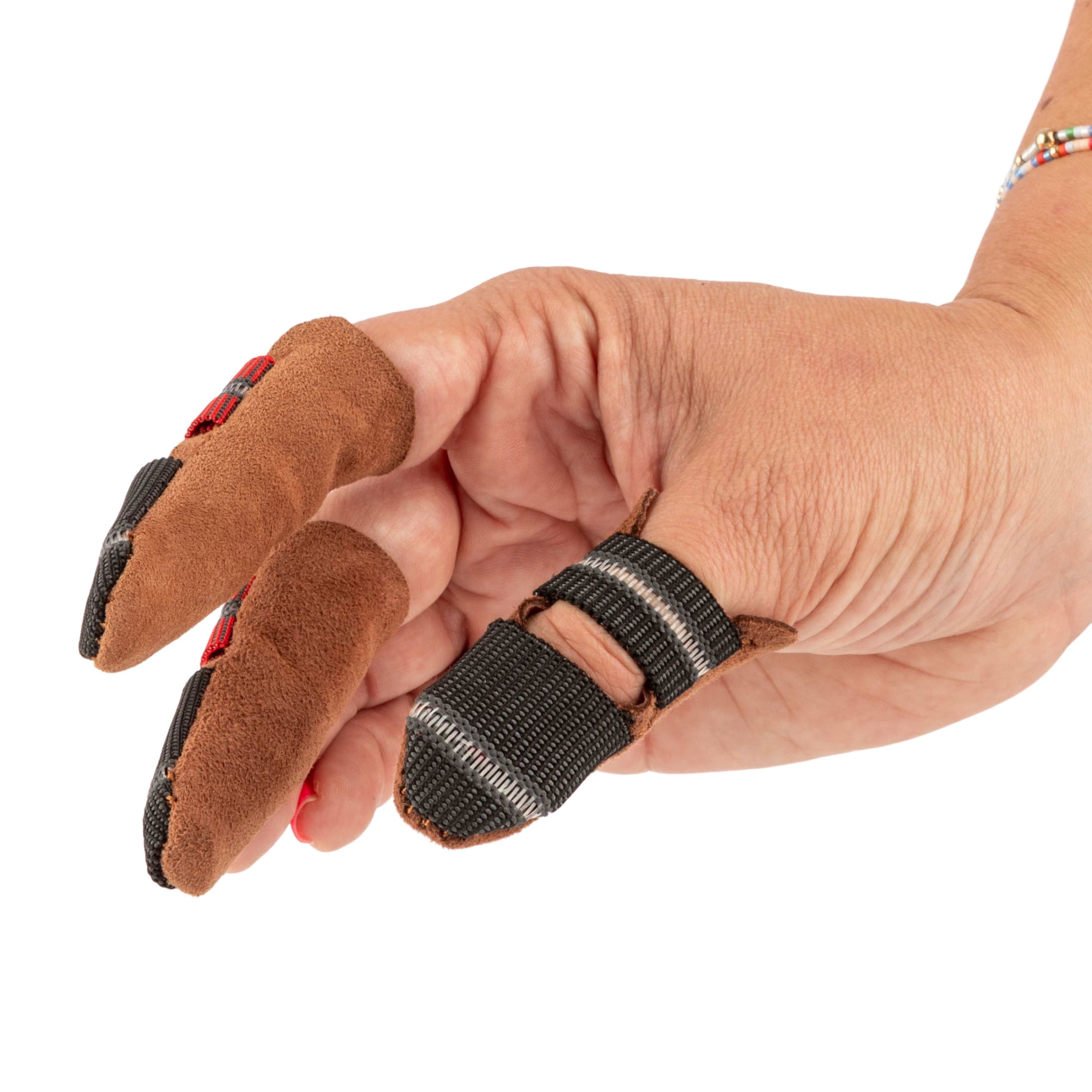 Kings County Tools Leather Finger Cots Small 3-Pack - Finger Protectors for Sewing or Woodworking