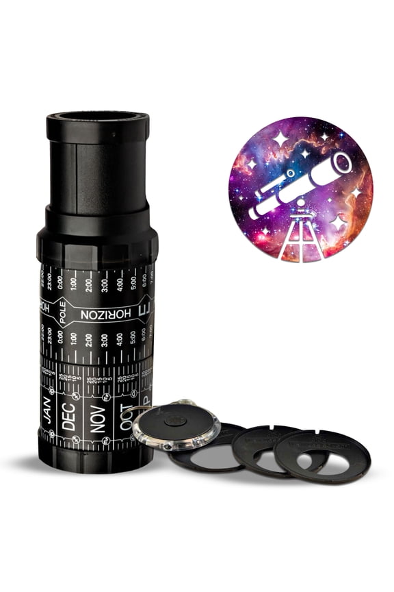 Stellarscope Star Finder with 3 Latitude Wheels, Guide, and Red Light Keychain