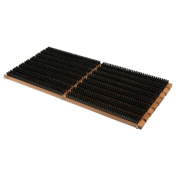 Kings County Tools 31.5 x 14 Boot Brush Scraper Outdoor Door Mat with Shoe Cleaner Brush Bristles