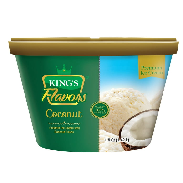 Kings Crown Foods King's Flavor Coconut W/flakes Ice Cream 