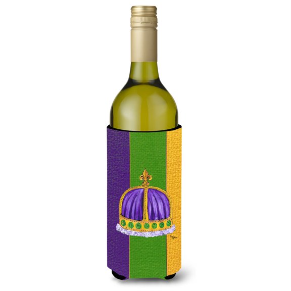 Kings Crown Mardi Gras Wine Bottle Beverage Insulator Beverage Insulator Hugger