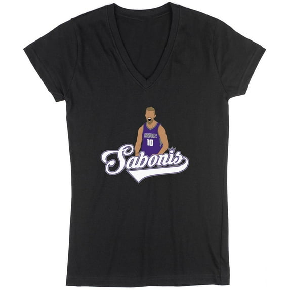 Kings Domantas Sabonis Pic Logo LADIES V-NECK Shirt T-Shirt