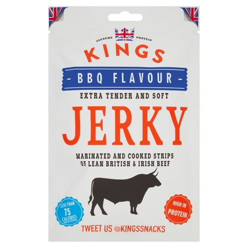 Kings Elite Snacks BBQ Beef Jerky Titan Pack 350g, British Import (Pack of 3)