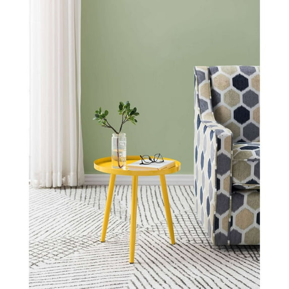 Room Designs Side Table Yellow Contemporary Round
